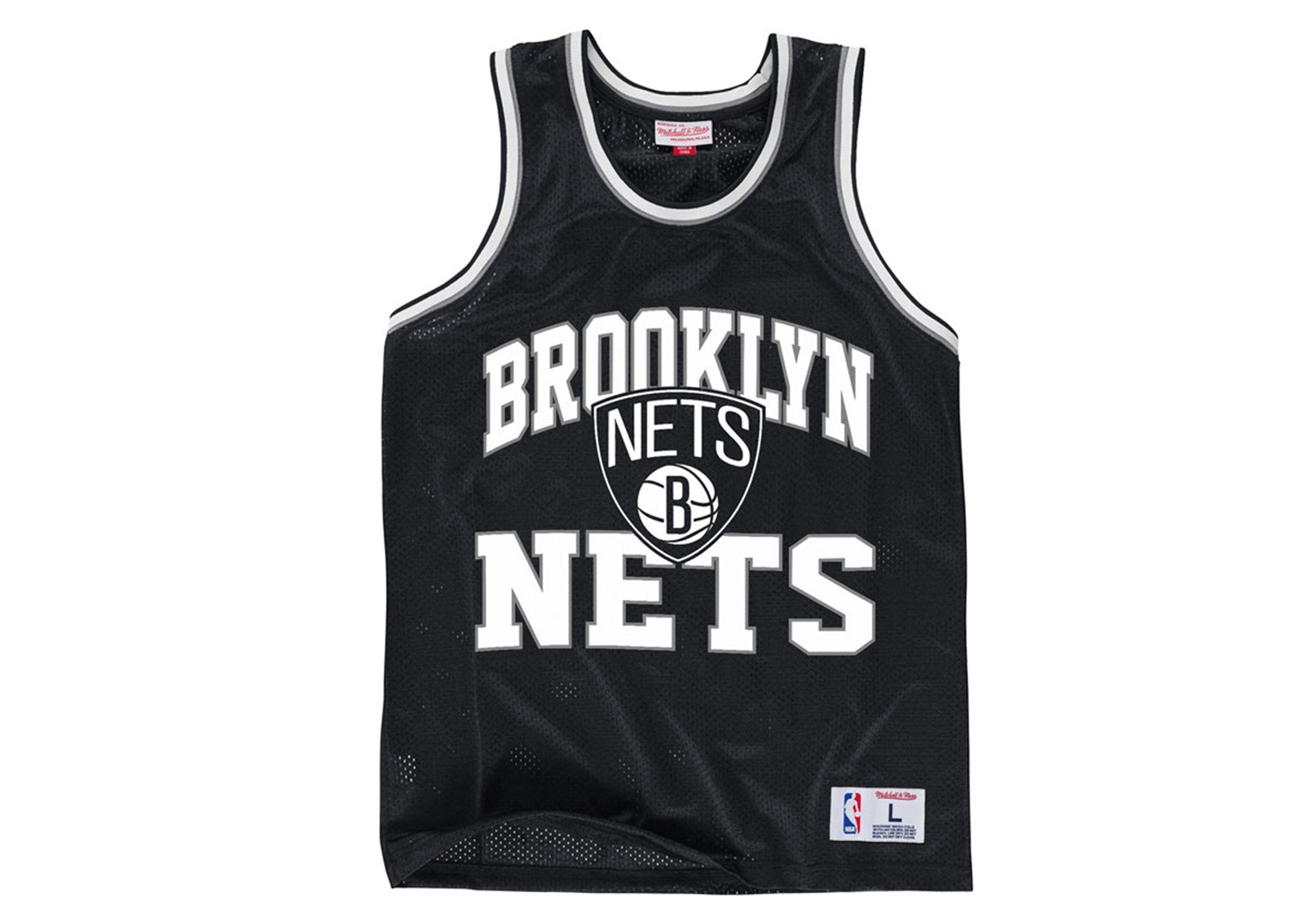 Mitchell & Ness Men's Brooklyn Nets Drop Step Mesh Tank